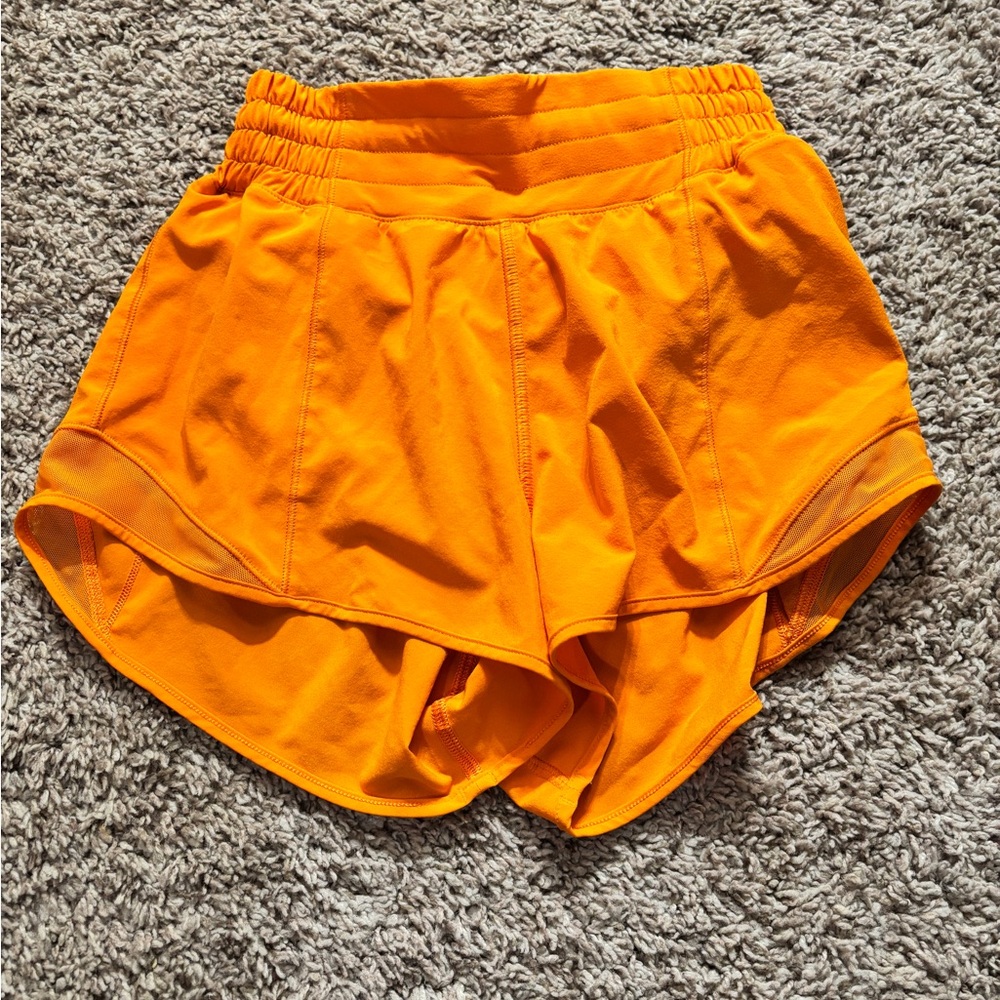 lulu shorts orange